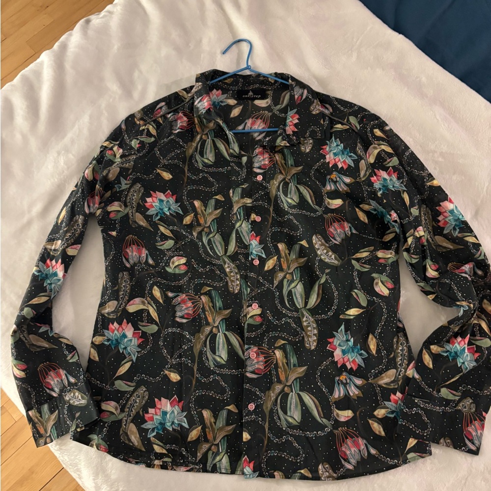 Floral Black Women's Blouse